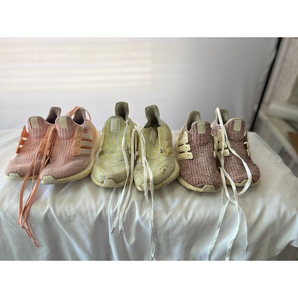 Lot of 3 Womens Adidas Ultraboost Running Shoes Size 7.5 Flawed